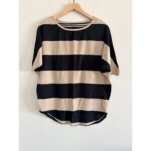 INC International Concepts Sweater Womens Size Large Black Gold Metallic